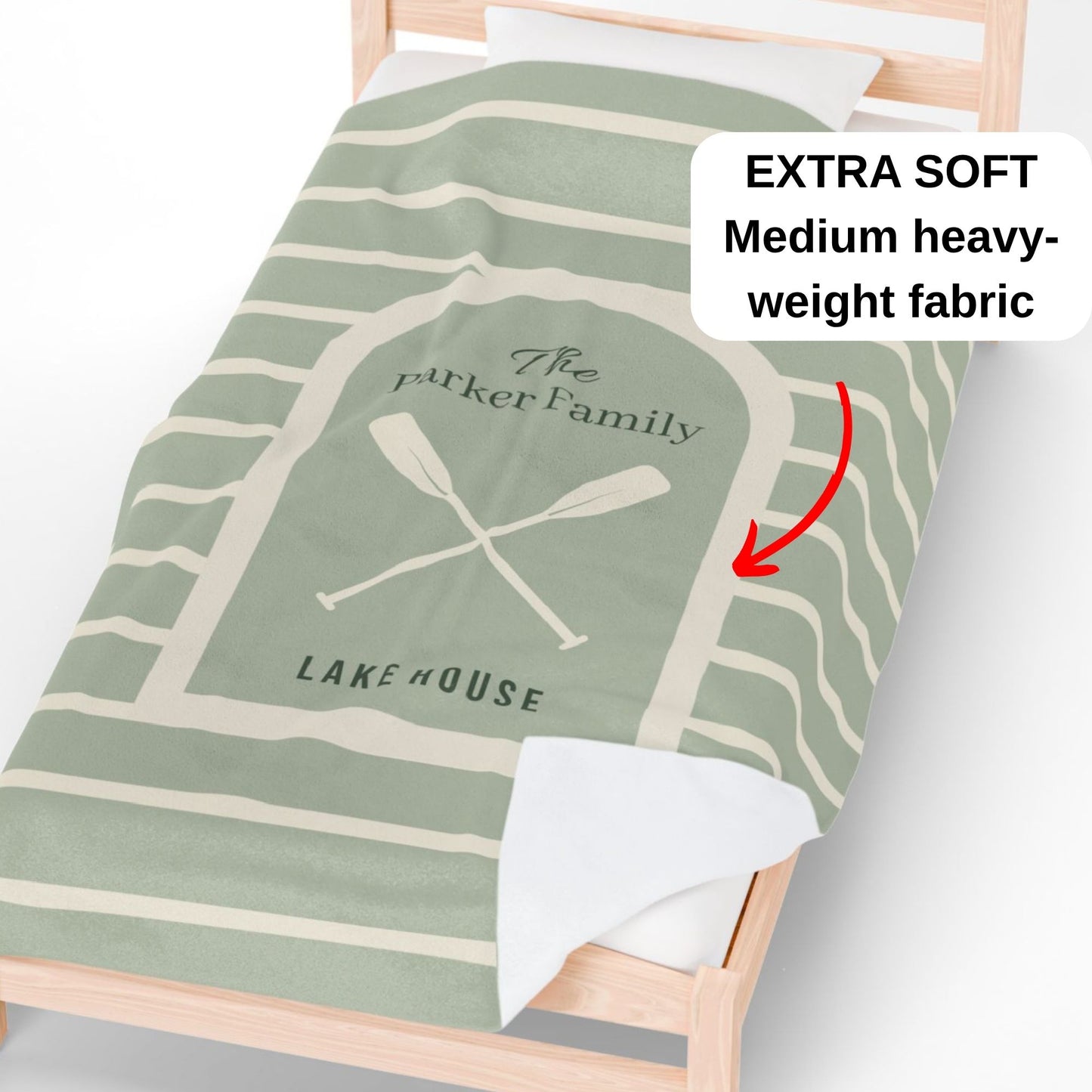 Personalized Lake House Blanket