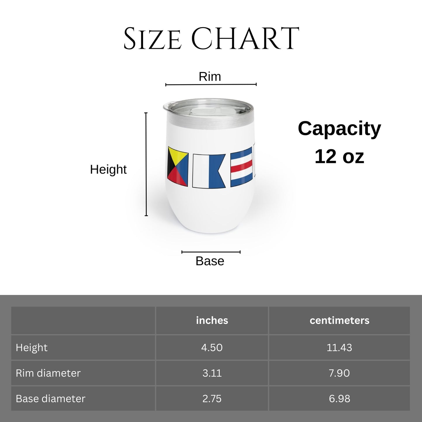 Nautical Flags Wine Tumbler