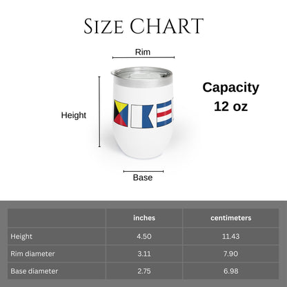 Nautical Flags Wine Tumbler