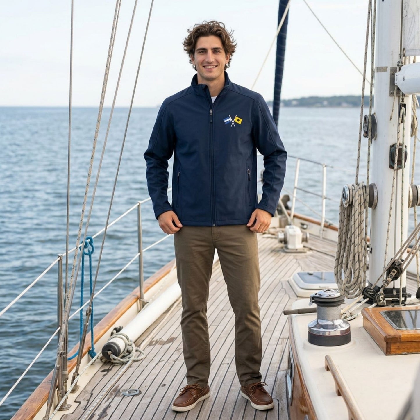 Personalized Nautical Flags Soft Shell Jacket