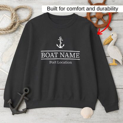 Custom Boat Name Anchor Sweatshirt