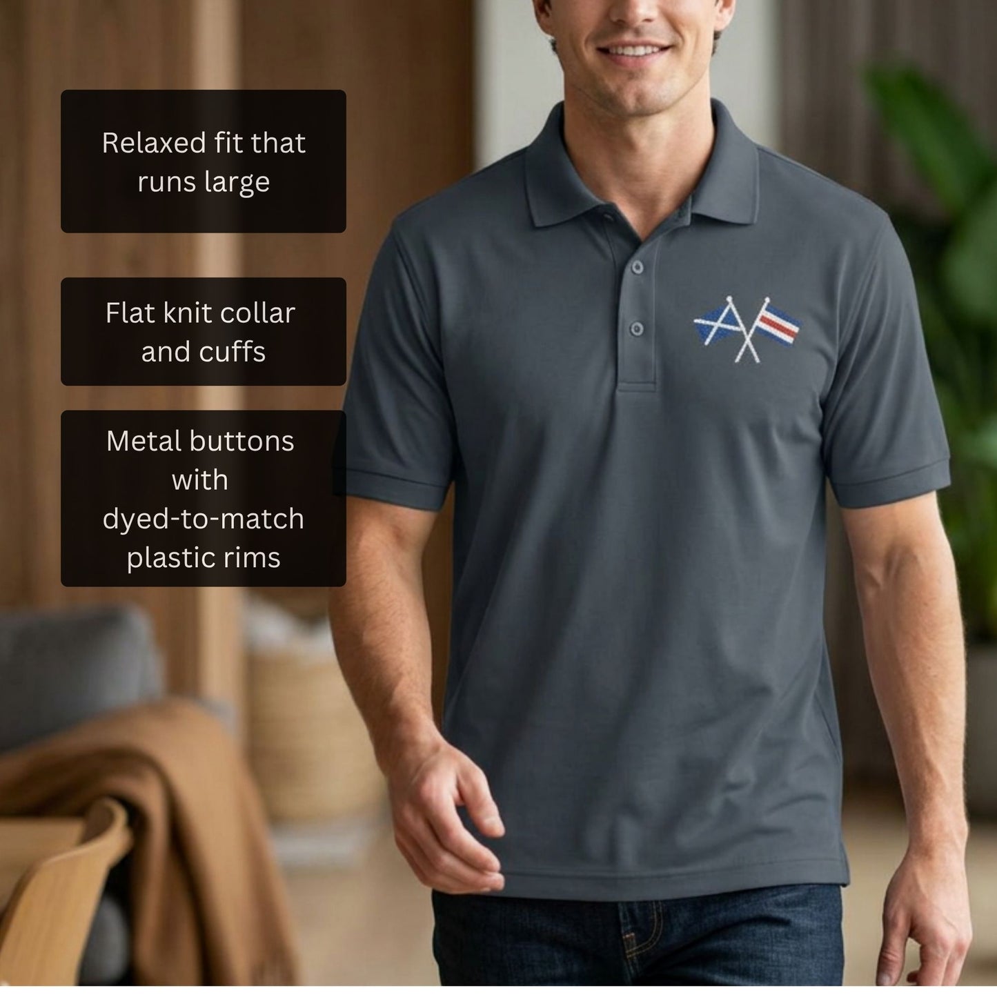 Personalized Nautical Signal Flag Polo Shirt