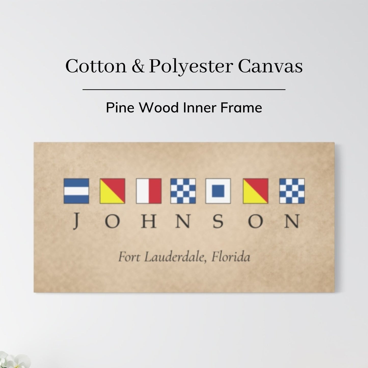 Personalized Nautical Signal Flag Canvas