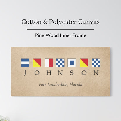 Personalized Nautical Signal Flag Canvas