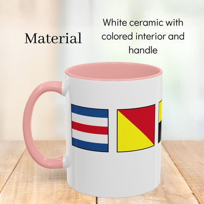 Nautical Flags Accent Mug