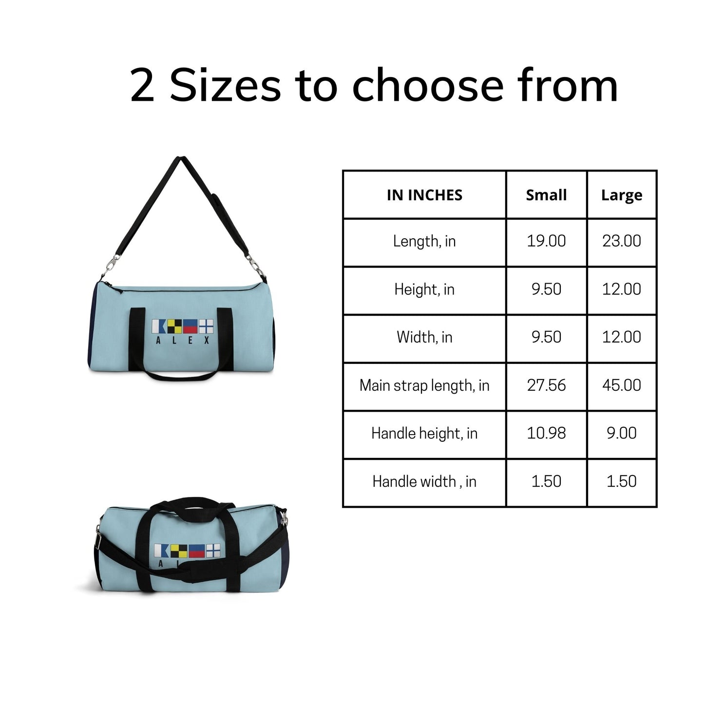 Personalized Nautical Flags Sports Bag