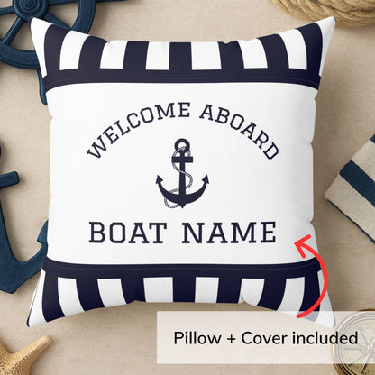 Anchor Boat Name Pillow