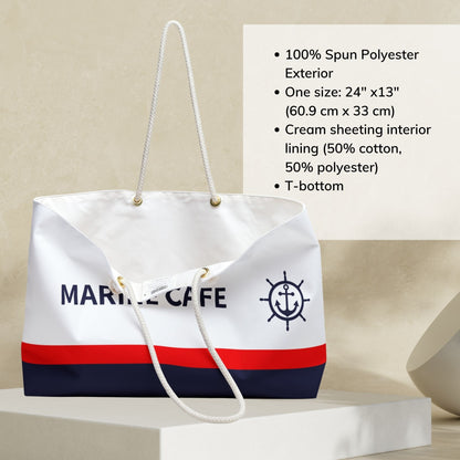 Custom Nautical Boat Tote Bag with Anchor and Ship Wheel