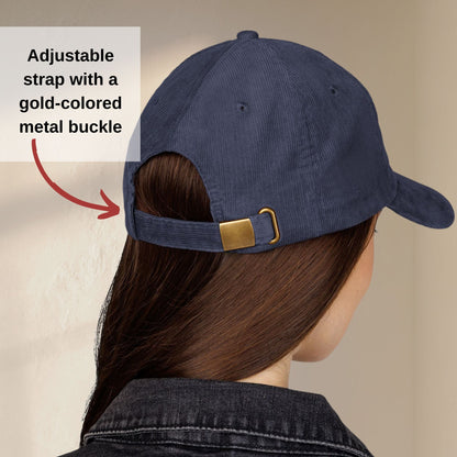 Personalized Captain Embroidered Corduroy Hat