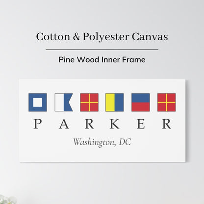 Personalized Nautical Signal Flag Canvas