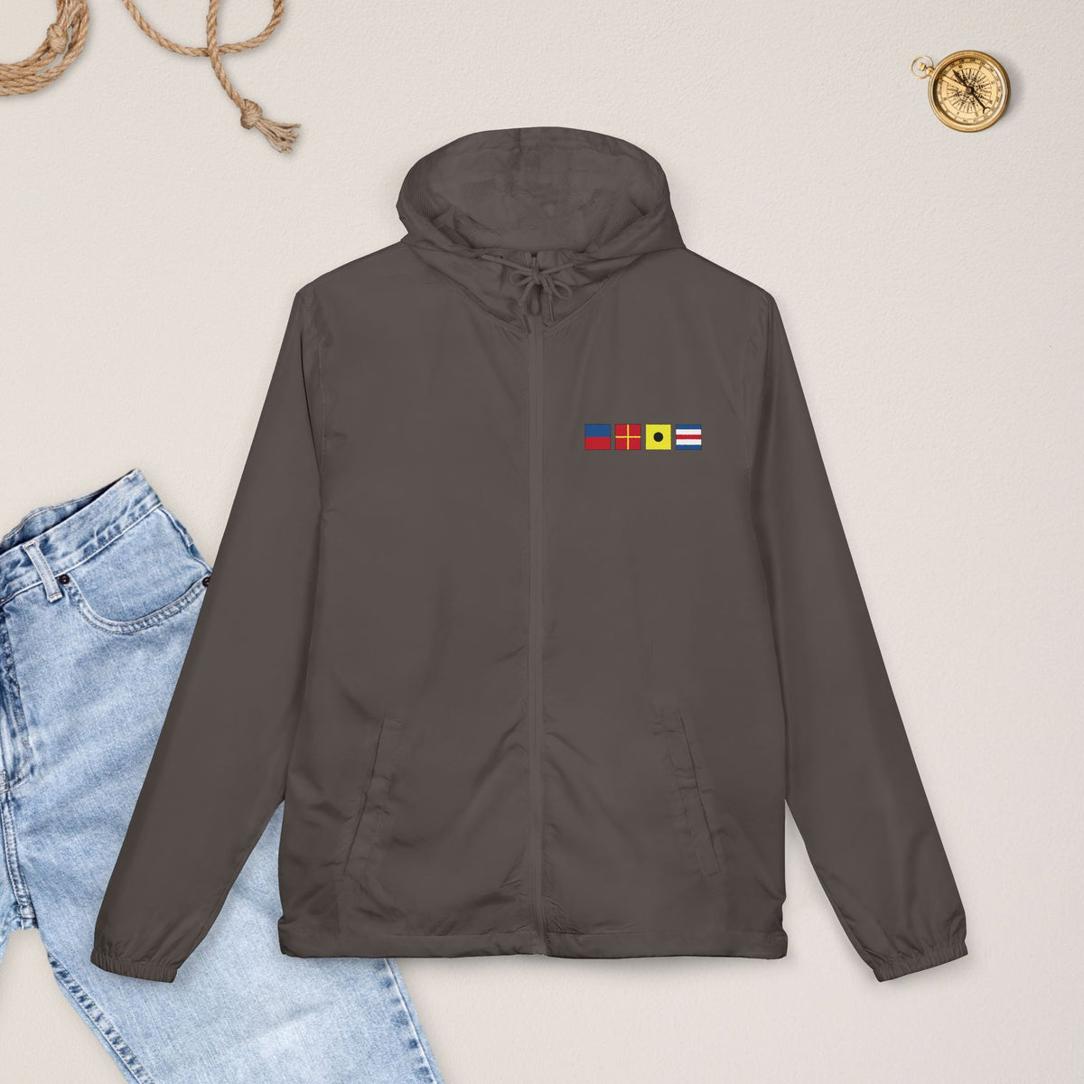 Personalized Nautical Flag Windbreaker Jacket