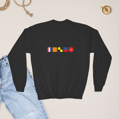 Personalized Nautical Flags Youth / Teen  Sweatshirt