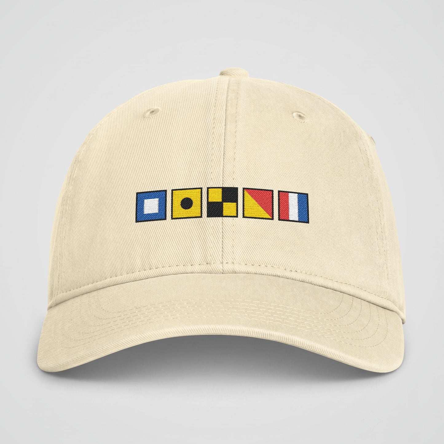 Personalized Nautical Flags Coastal Washed Cap