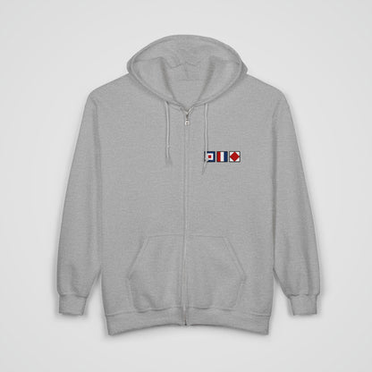 Personalized Nautical Signal Flag Zip Up Hoodie
