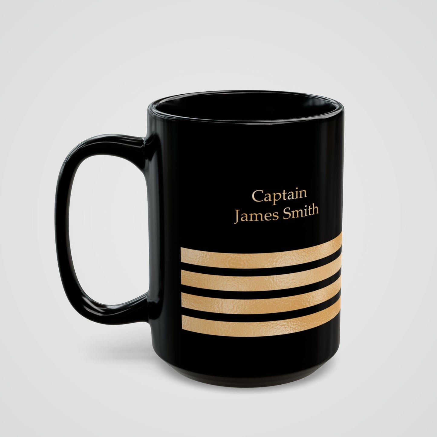 Black Mug with Captain Insignia