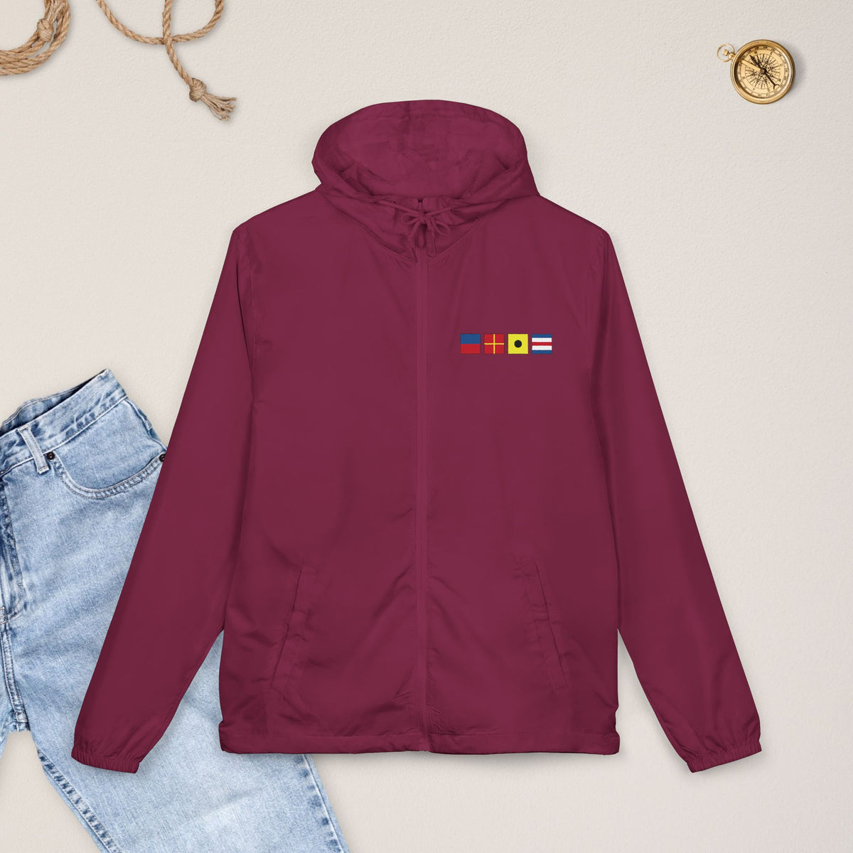 Personalized Nautical Flag Windbreaker Jacket