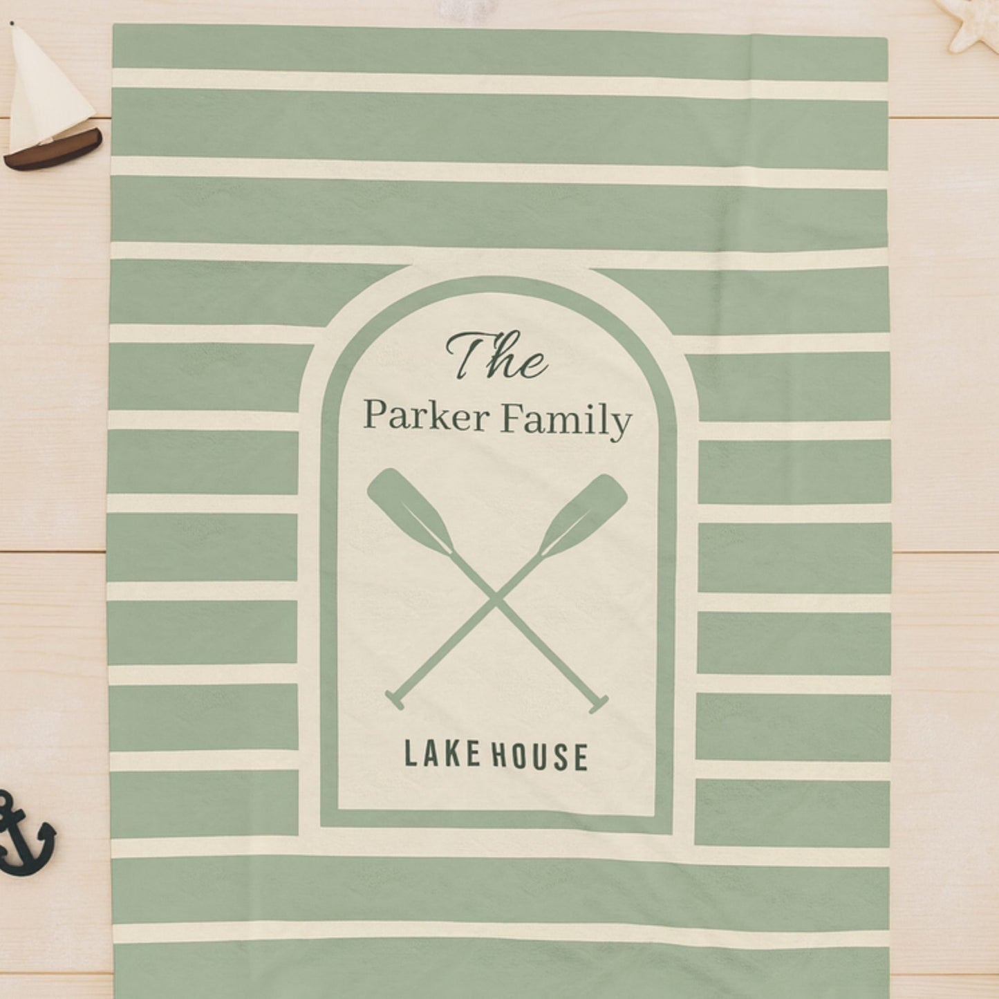 Personalized Lake House Blanket