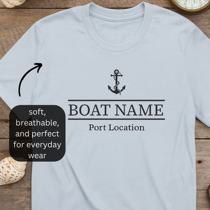Custom Boat Name and Port T-Shirt