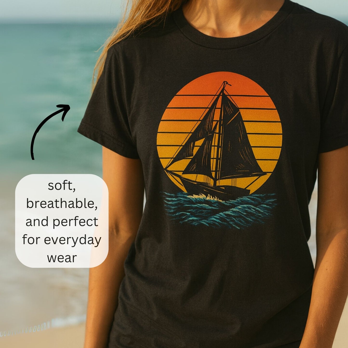 Sailing Sunset Nautical T-Shirt