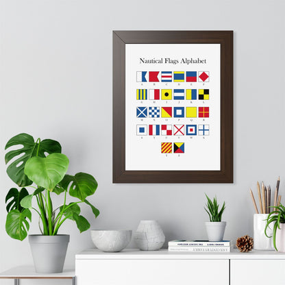 Nautical Flags Alphabet Framed Poster