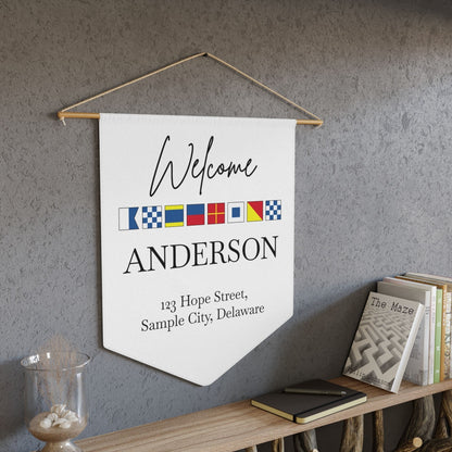 Family Name Pennant with Nautical Flags