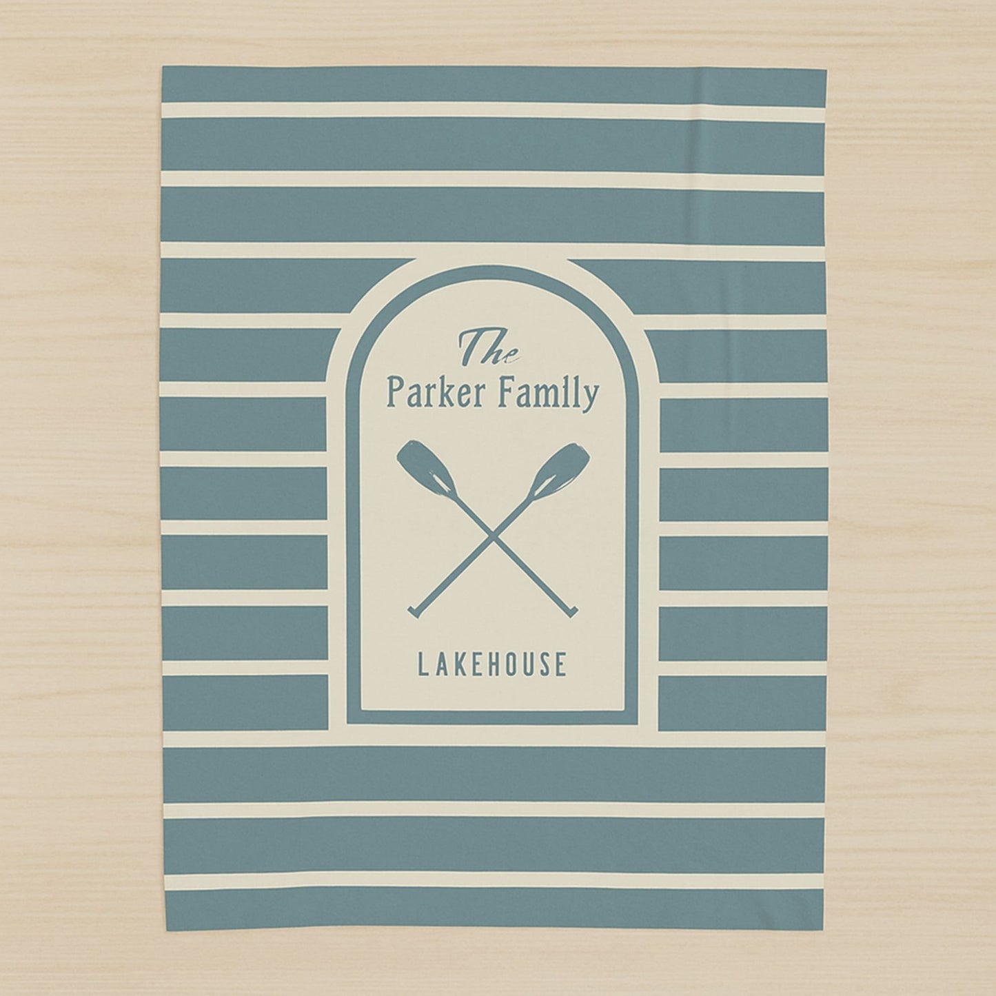 Personalized Lake House Blanket