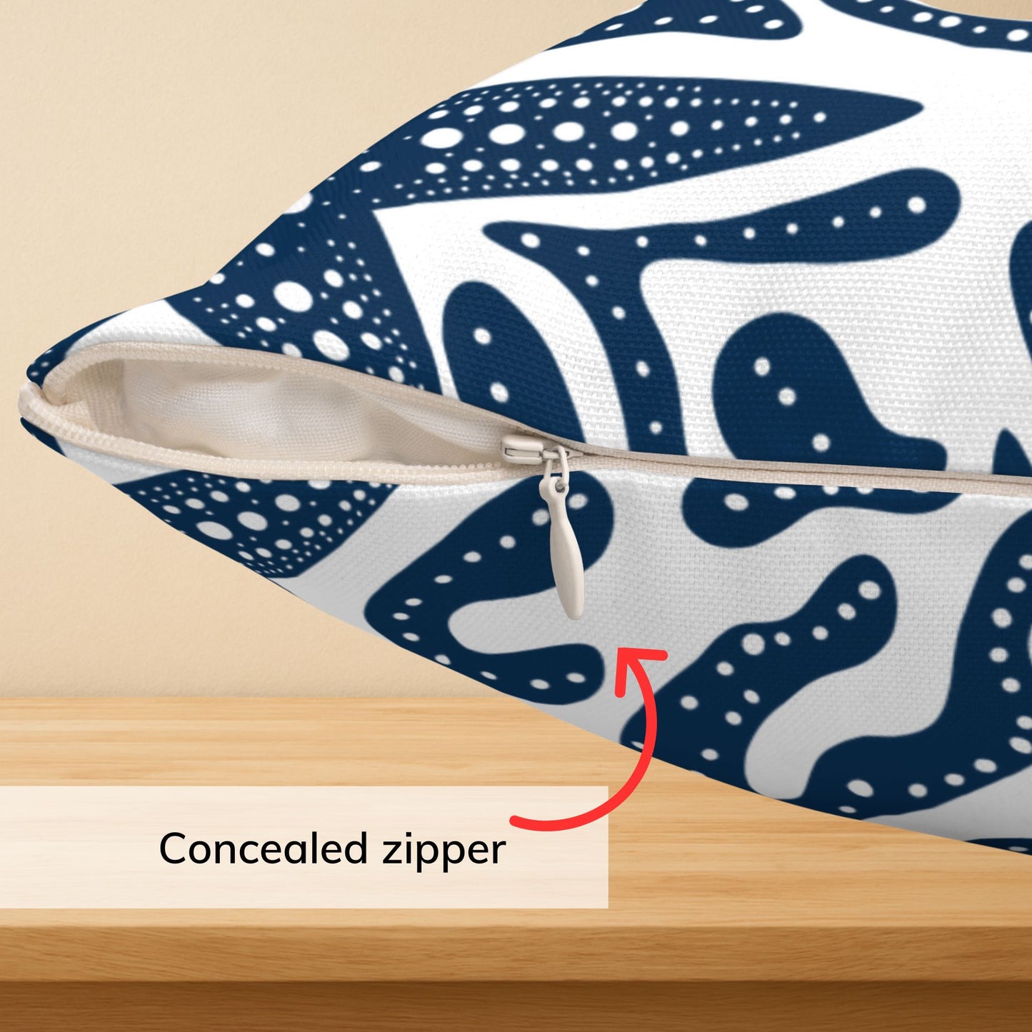 Coastal Pillow Blue and White