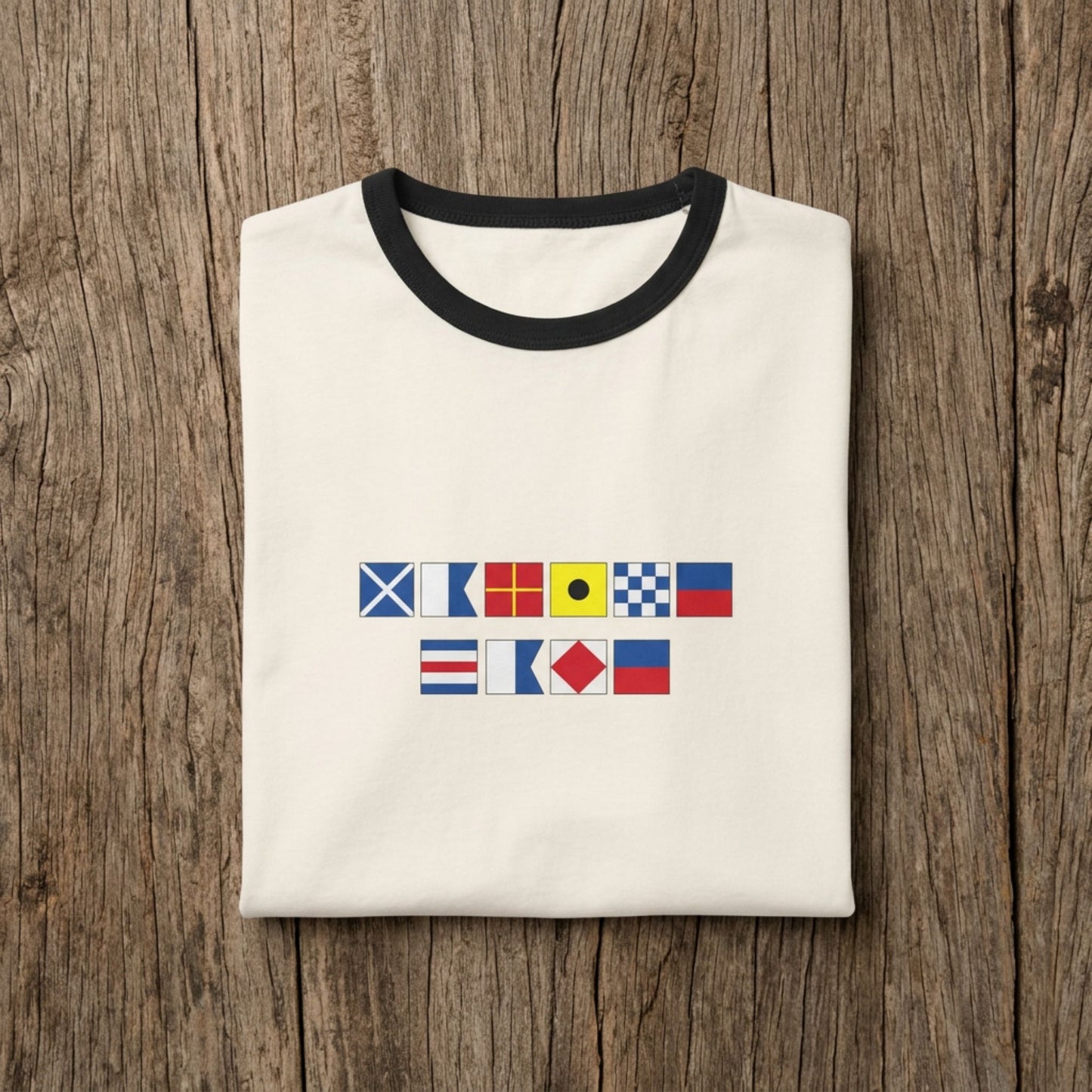 Personalized Nautical Flags Ringer T Shirt