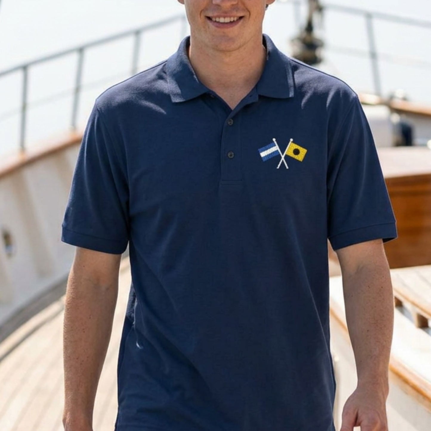 Personalized Nautical Signal Flag Polo Shirt