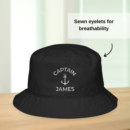 Personalized Embroidered Anchor Bucket Hat