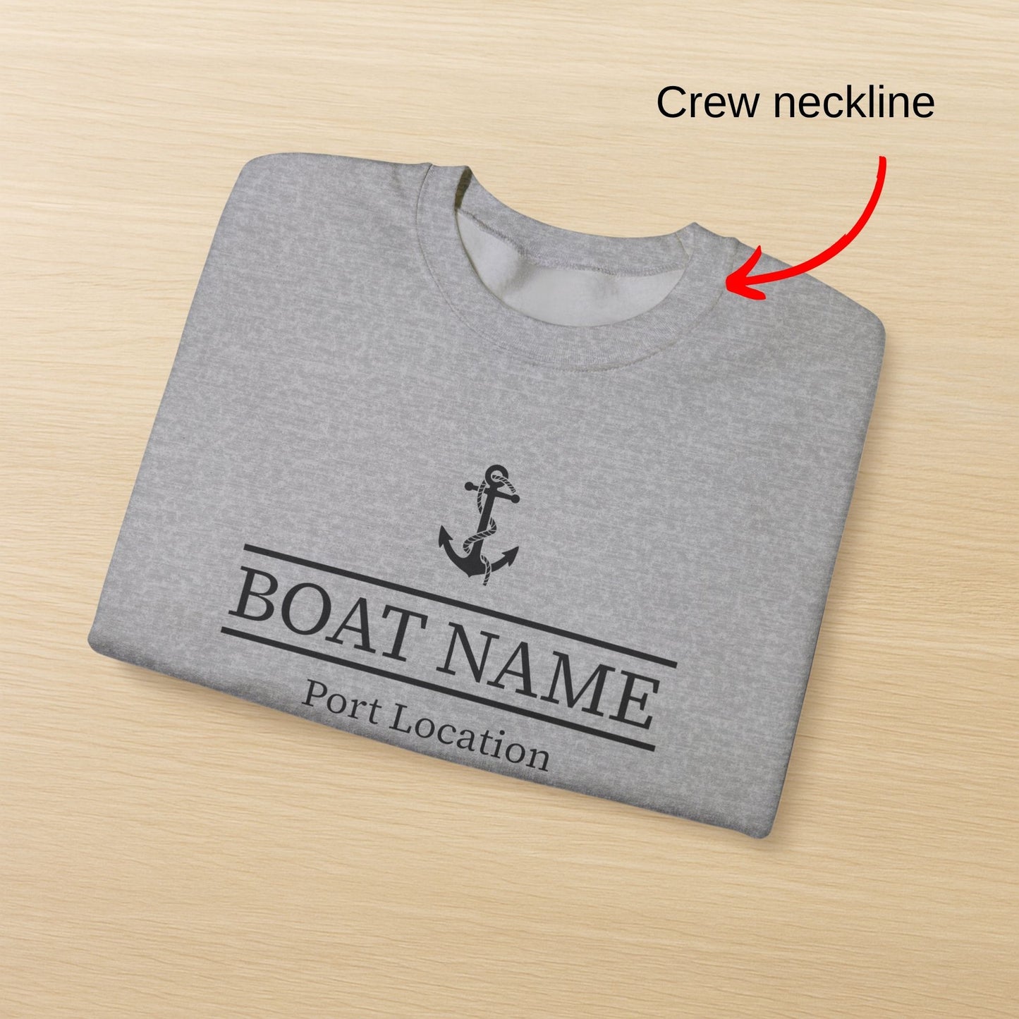 Custom Boat Name Anchor Sweatshirt