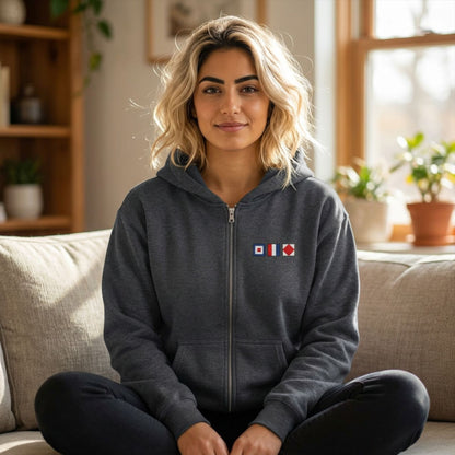 Personalized Nautical Signal Flag Zip Up Hoodie