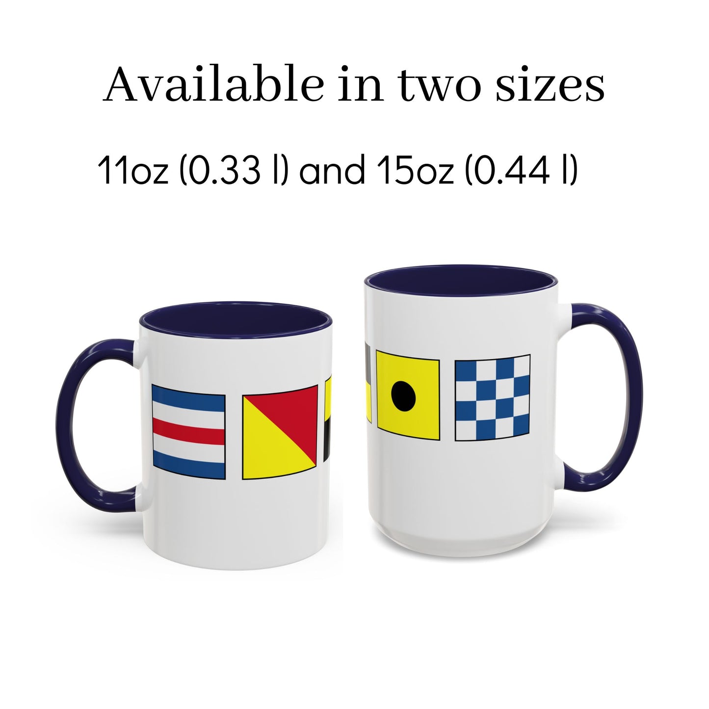 Nautical Flags Accent Mug