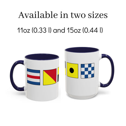 Nautical Flags Accent Mug