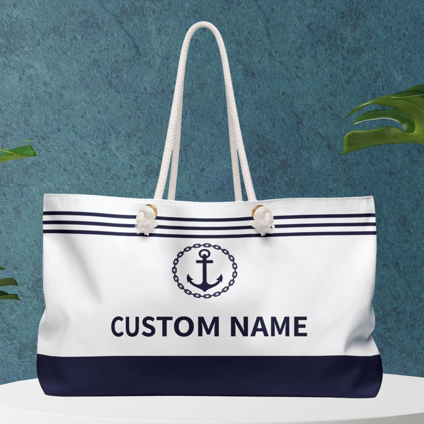 Custom Nautical Weekender Bag with Anchor