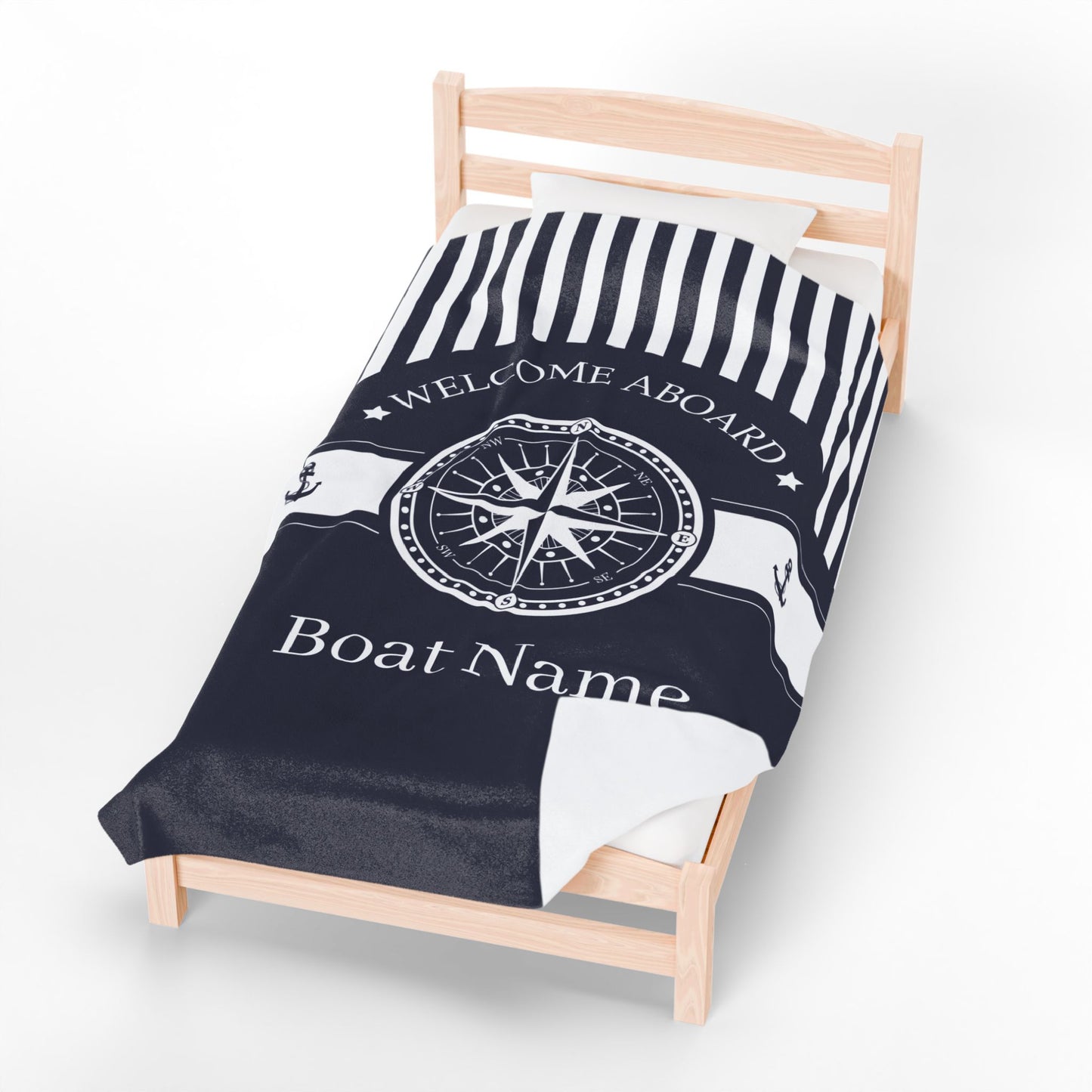 Personalized Compass Boat Blanket