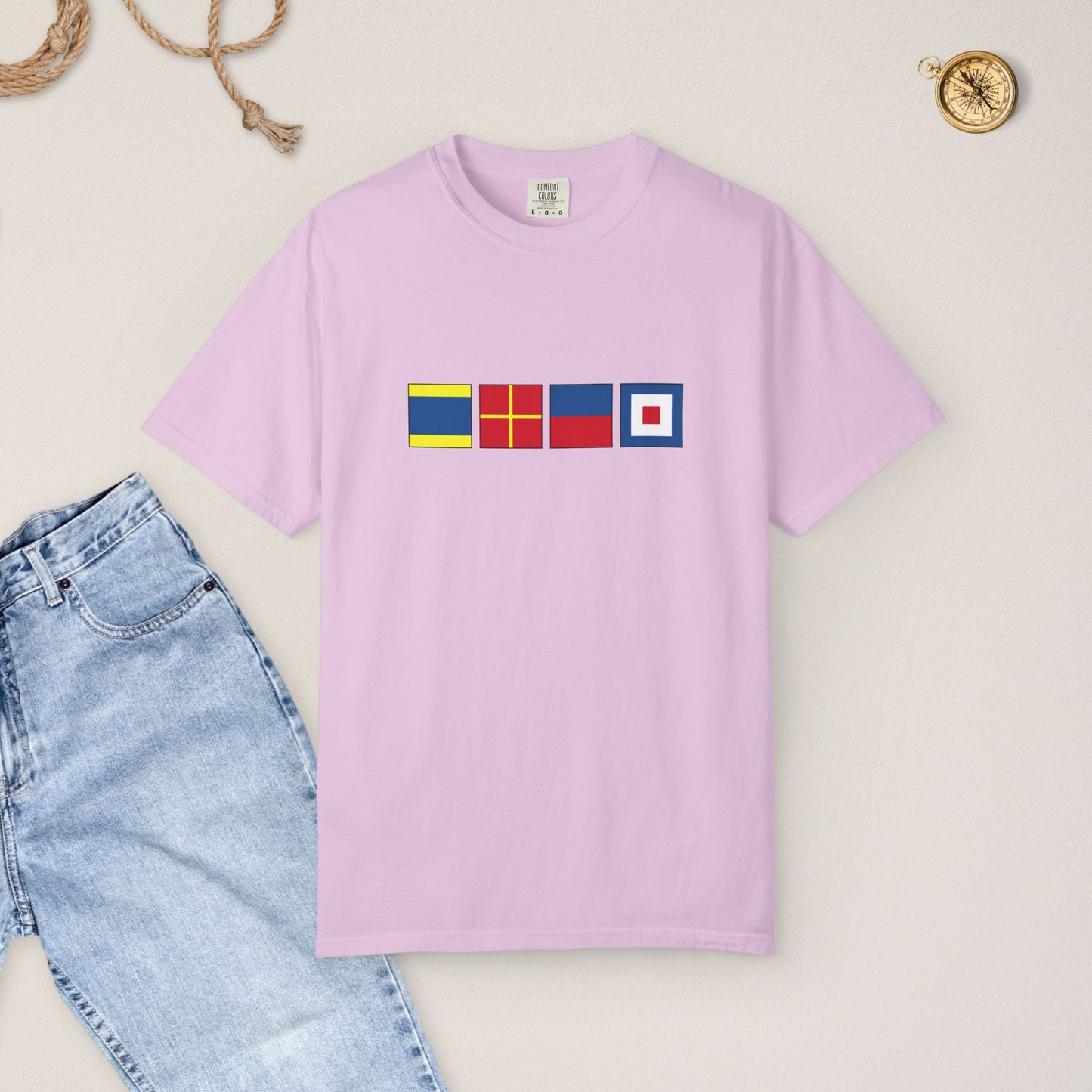 Personalized Nautical Flags T-Shir - Comfort Colors® Tee