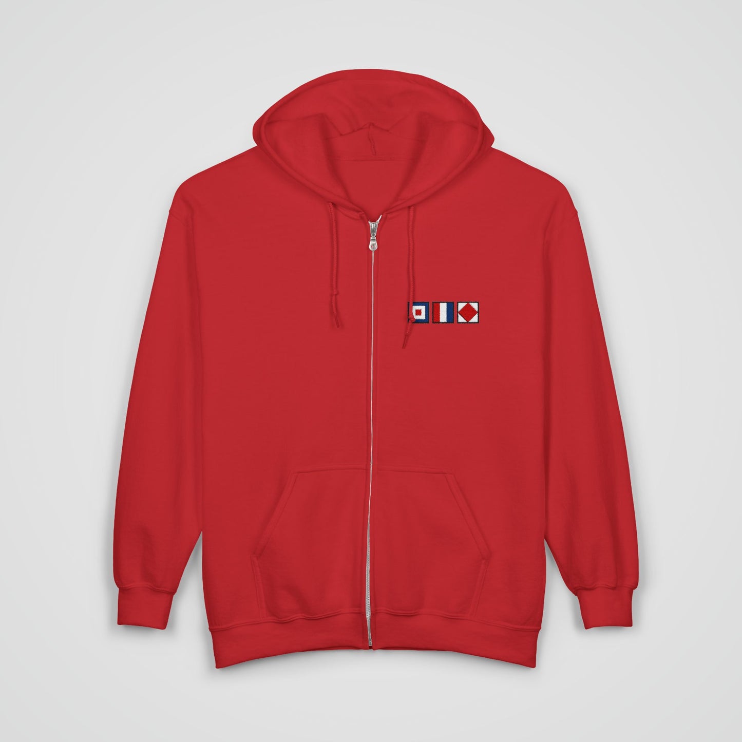 Personalized Nautical Signal Flag Zip Up Hoodie