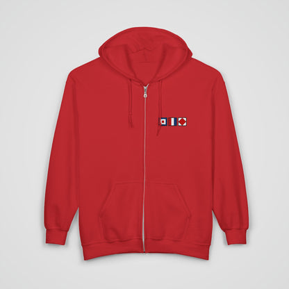 Personalized Nautical Signal Flag Zip Up Hoodie