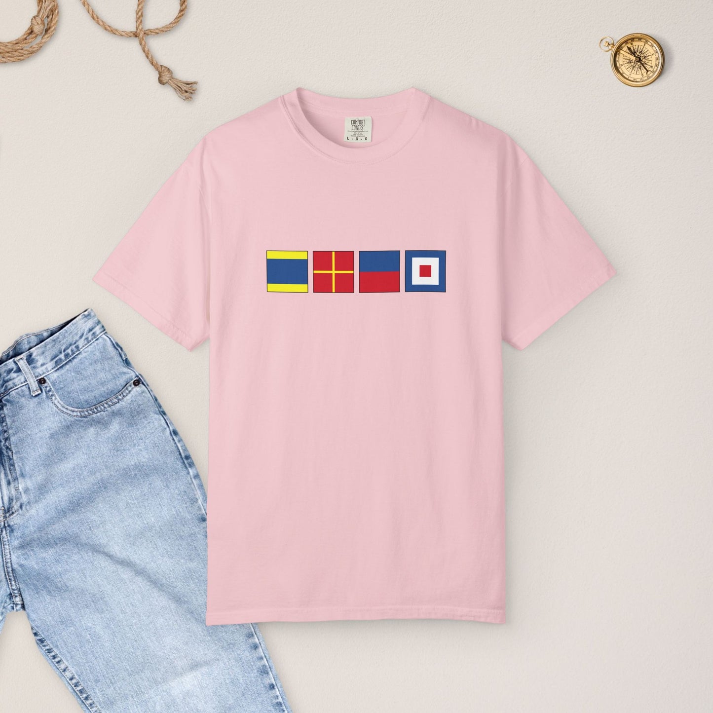 Personalized Nautical Flags T-Shir - Comfort Colors® Tee