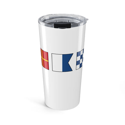 Personalized Nautical Flags Tumbler, 20oz Stainless Steel