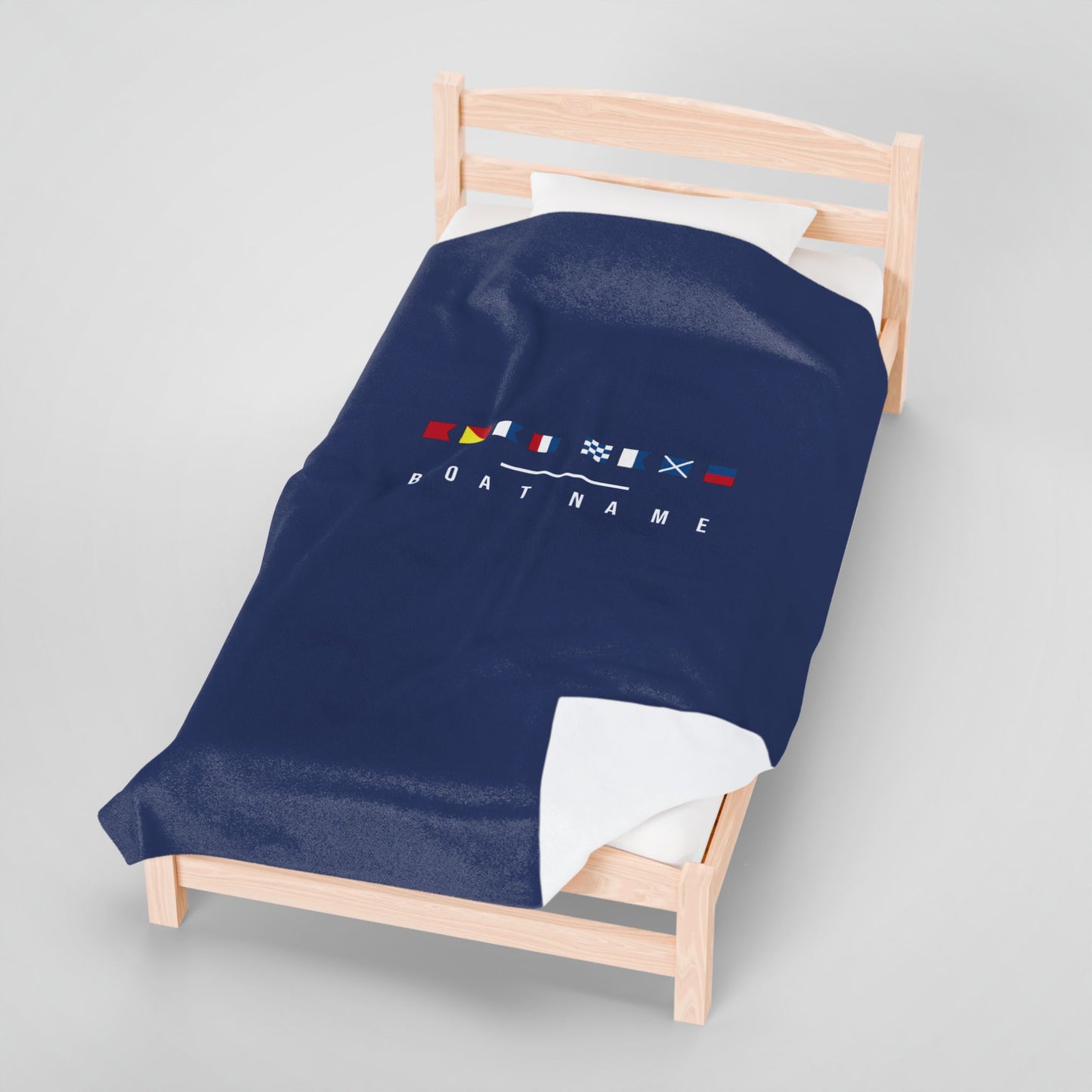 Nautical Flag Velveteen Plush Blanket