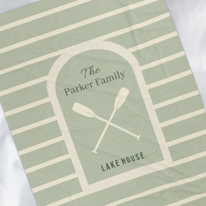 Personalized Lake House Blanket