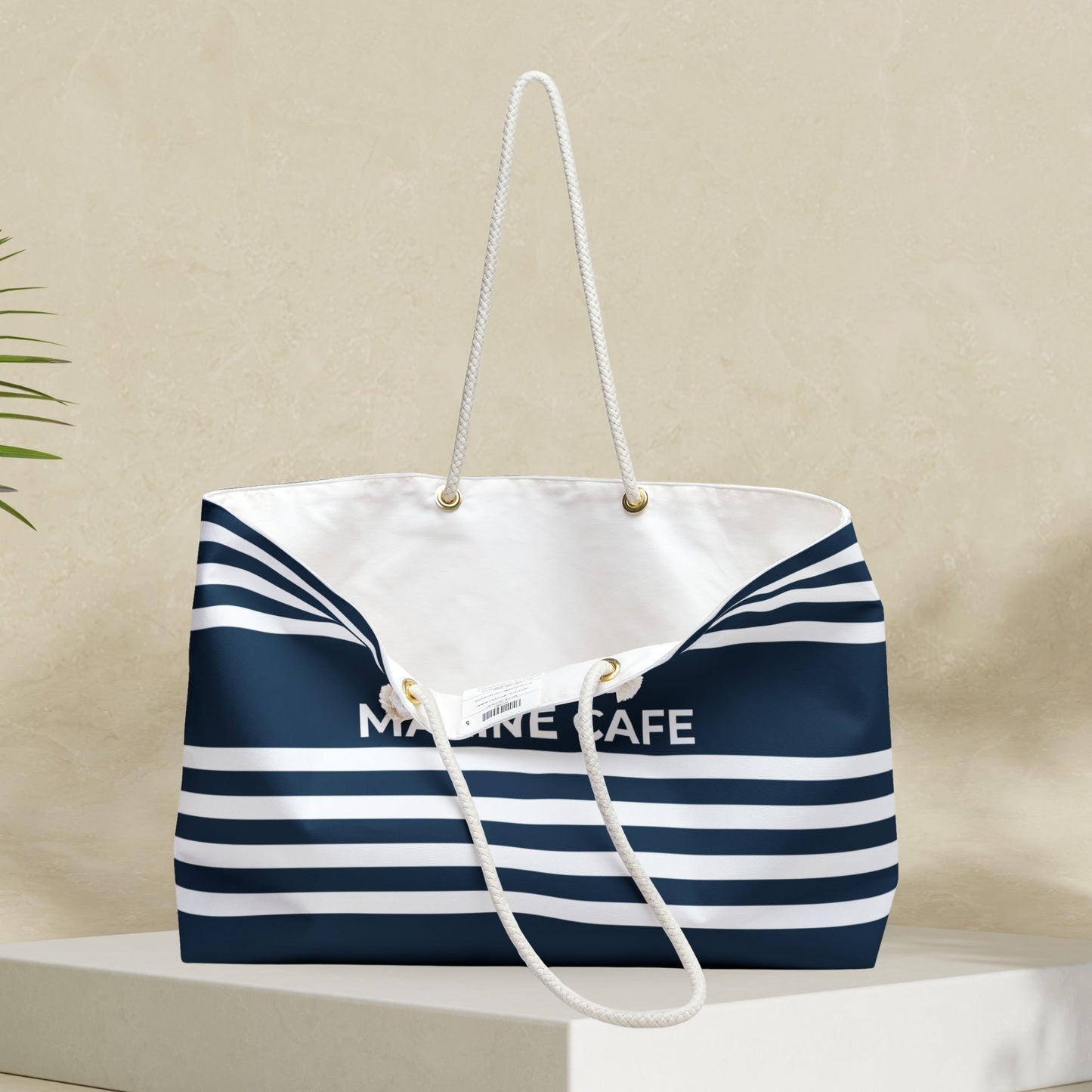 Nautical Stripes Weekender Bag with Anchor