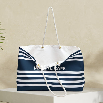 Nautical Stripes Weekender Bag with Anchor