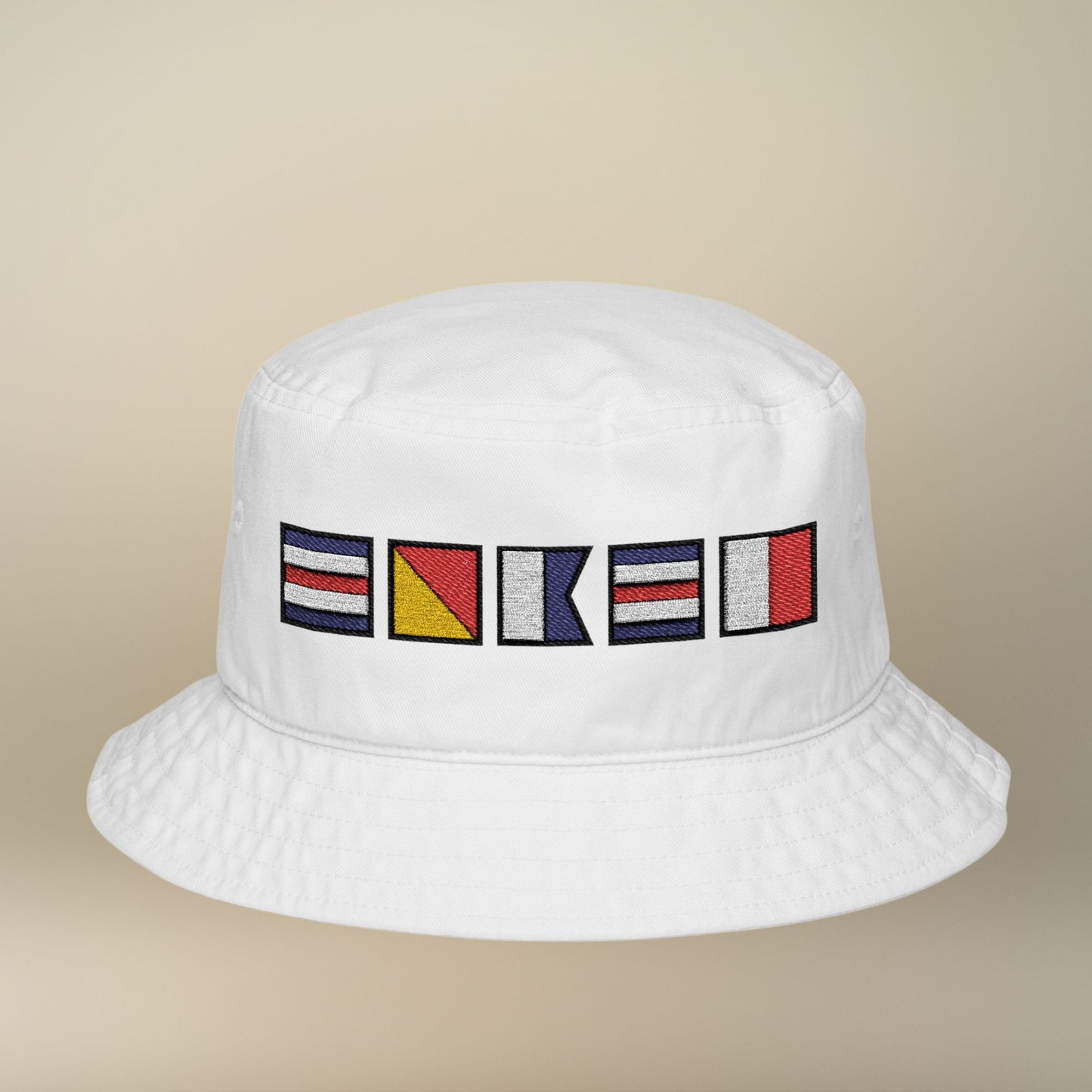Personalized Embroidered Nautical Flag Bucket Hat
