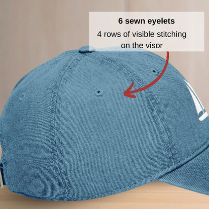 Sailboat Embroidered Nautical Denim Hat