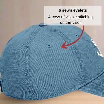 Embroidered Anchor Denim Hat