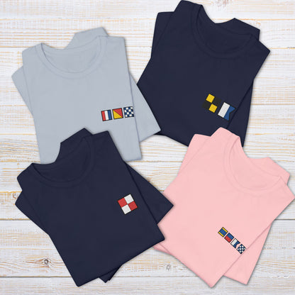 Nautical Flag Embroidered T-Shirt