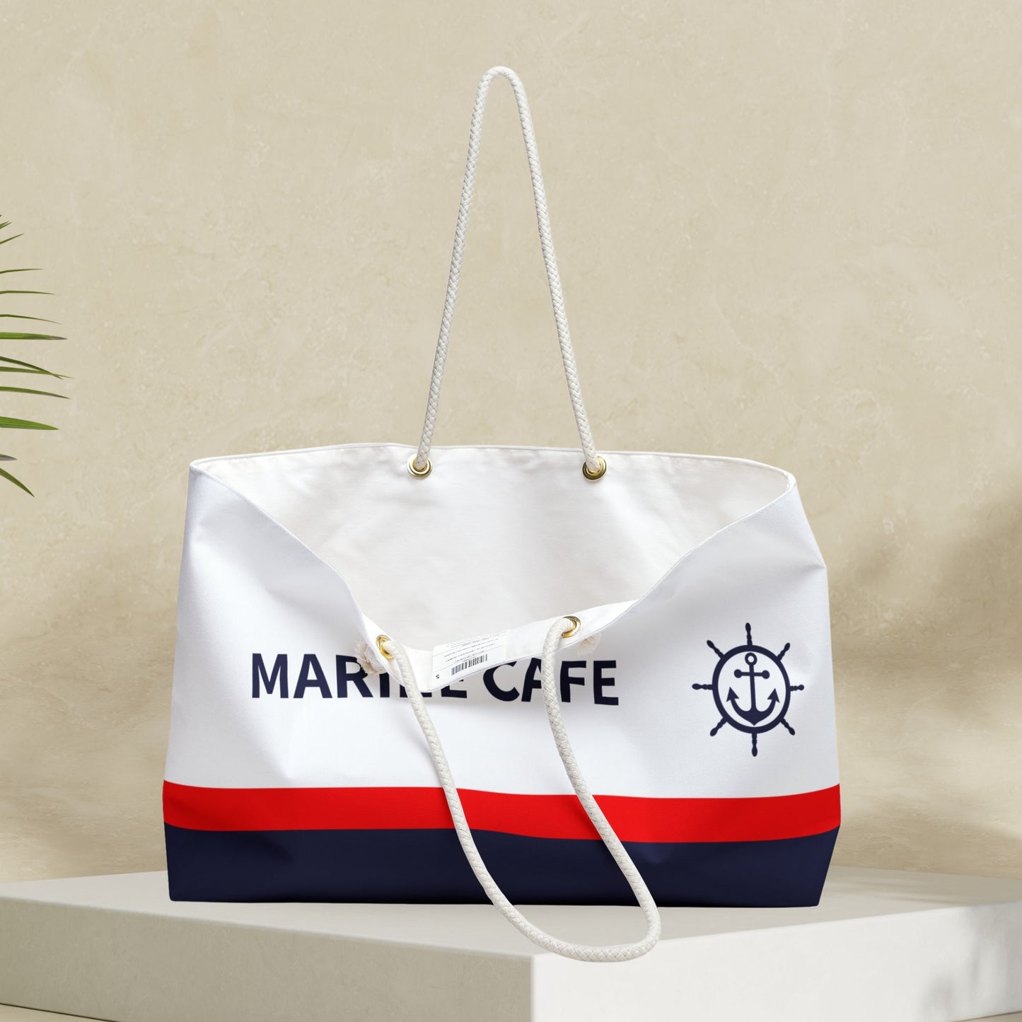 Custom Nautical Boat Tote Bag with Anchor and Ship Wheel